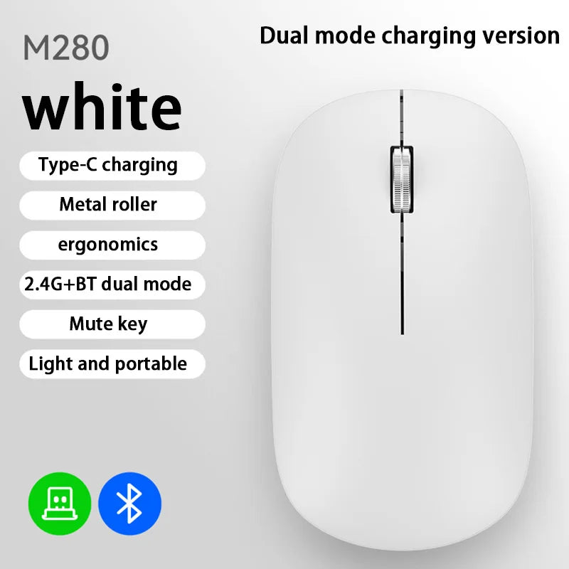 Lenovo Bluetooth Wireless Mouse 2.4G Dual Mode DPI Adjustable Type-C Rechargeable Silent Ergonomic Portable Office Mouse 2026