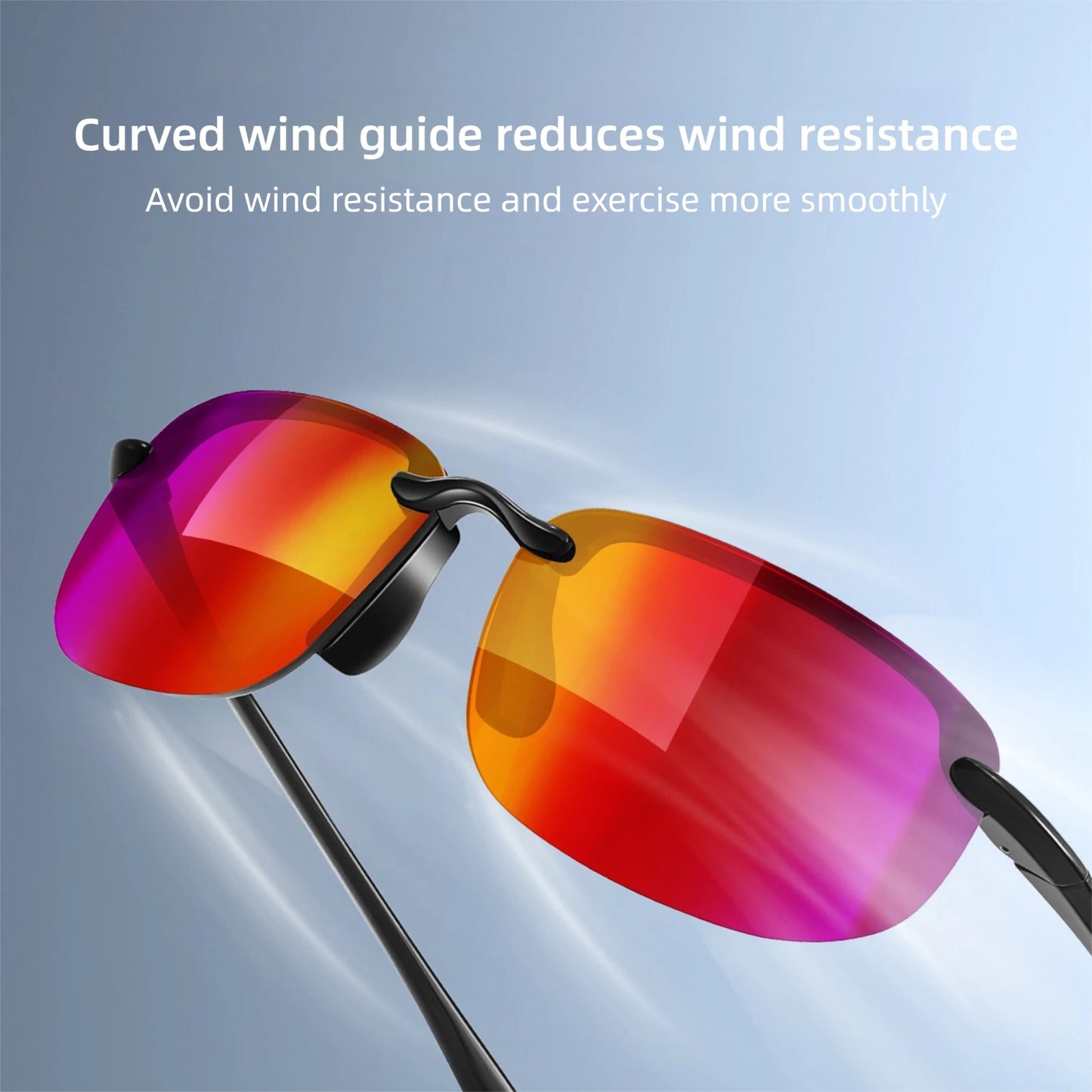 CAPONI Polarized Sunglasses For Men Original Design Outdoor Sport Running Driving Sun Glasses Photochromic Black Shades BS36502