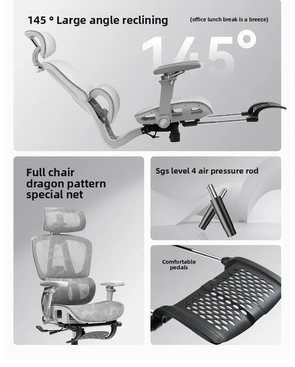 Ergonomic Office Chair Reclining with Footrest High Back Computer Desk Chair with Lumbar Support for Home Office Gaming