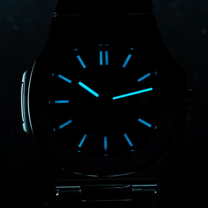 Orologio da uomo Sugess automatico meccanico da polso, movimento Miyota 9015, quadrante MOP, luminoso, impermeabile 5bar, bracciale di lusso S466