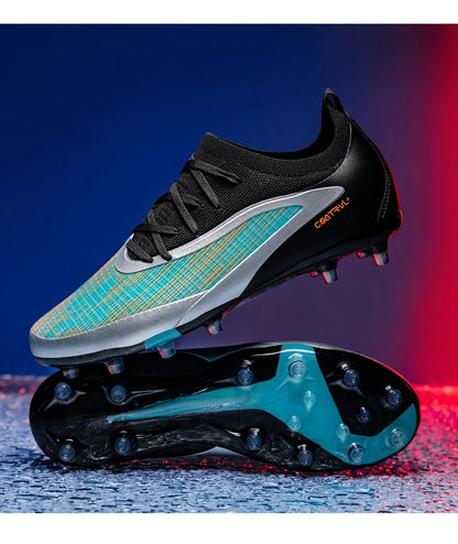 Nuove scarpe da calcio da uomo per esterno con tacchetti, traspiranti, antiscivolo, per adulti, scarpe sportive da calcio con tacchetti lunghi per allenamento, ragazzi e partite, confortevoli