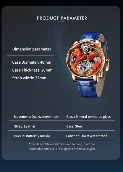PINDU Design 2025 NEW Men Watch Diamond TourbillionTop Brand Luxury Astronomia Quartz Watch Men sapphire glass waterproof Watch
