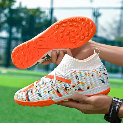 Chaussures de football pour hommes, chaussures de football professionnelles pour l'extérieur, chaussures de match de football, futsal, unisexe, respirantes, crampons d'entraînement, antidérapantes pour gazon