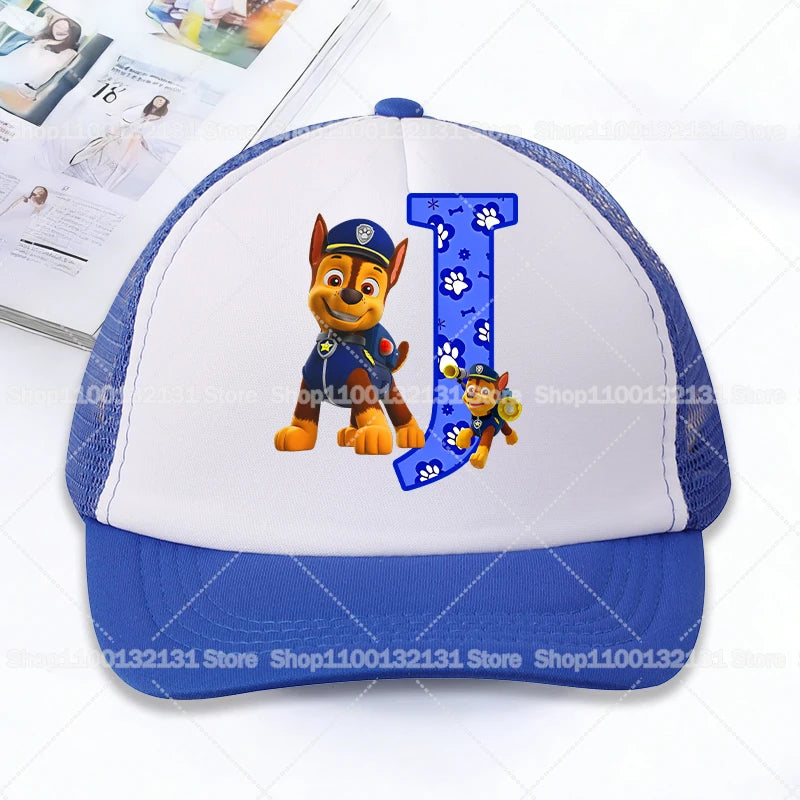 PAW Patrol Mesh Baseball Caps Cartoon Chase Letter Adult Kids Sports Hats Anime Summer Outdoor Sunshade Peaked Cap Boy Girl Gift