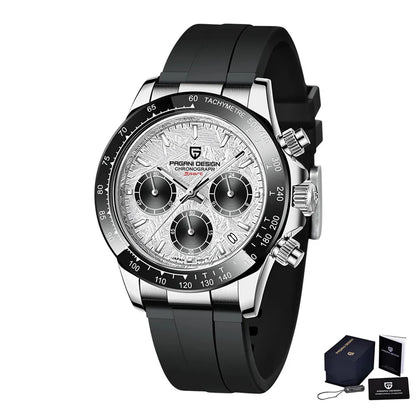 Nuevo original PAGANI DESIGN PD-1664 reloj de pulsera de lujo para hombre con movimiento de cuarzo japonés VK63, cristal de zafiro, cronógrafo impermeable dorado