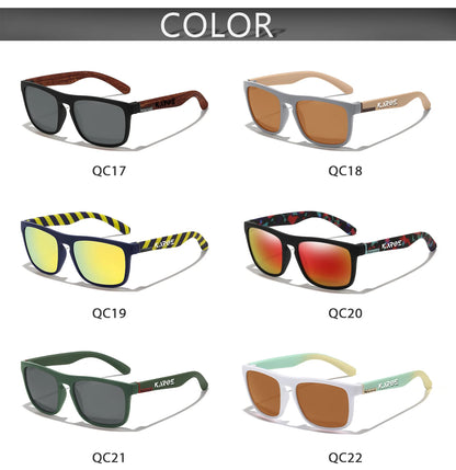 Karos Vintage Polarized Sunglasses Fashion Square Travel Driving Fishing Glasses Men Women Sports UV400 Eyewear Box YZ2024WB