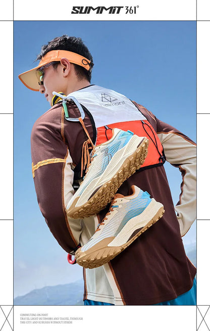 361 Degrees WUXIA 2 Running Shoes, Light Breathable Cushioning, Non-Slip Soft Outdoor Hiking Versatile Sneakers Male 672542201