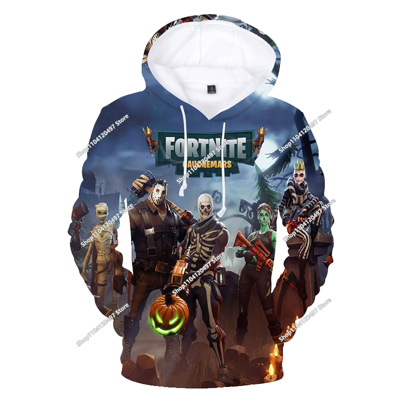 New Fortnite 3D Digital Printed Top Children's Hooded Fashion Trendy Casual Pullover Sweatshirt Birthday Gift