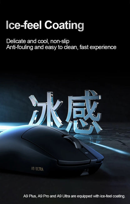 ATK Dragonfly A9 Ultra trådløs gamingmus PAW3950 ultralet tri-mode ergonomisk e-sports FPS-mus til gamere A9 SE Plus