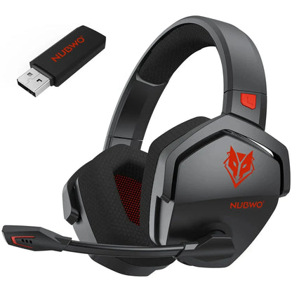 NUBWO G06 Pro Wireless Gaming Headset with Charging Station for Headset and PS5 Controller 17ms Low Latency Dynamic 50mm Drivers