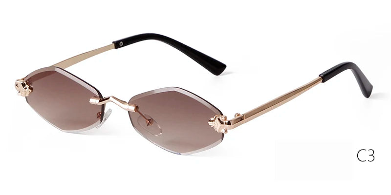 SORVINO 2024 Women Luxury Brand Designer Sunglasses New Polygonal Small Rimless Rhombus Sun Glasses Female Retro Eyewear