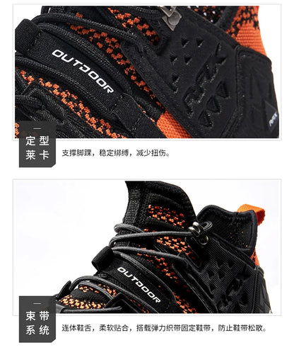 Rax Men Waterproof Hiking Shoes Breathable Hiking Boots Outdoor Trekking Sports Sneakers Tactical Shoes