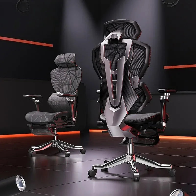 Chaise de jeu ergonomique haut de gamme pour longues sessions, confort respirant, accoudoirs 9D réglables, chaise d'ordinateur pour joueurs
