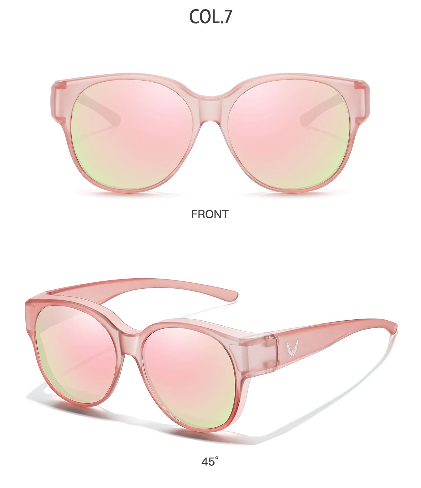 Over Glasses with Box Cover Over Myopia Eyeglasses Unisex Round Shades with UV protection Outdoor Sports Fishing Hiking Cycling