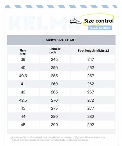 Kelme Football Shoes Men's High Top Professional TF Broken Nail Adult Training Shoes MG Football Shoes Short Nail Football Boots.