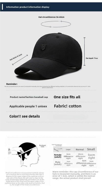 Men's /Women's Spring /Summer Thin Quick-drying Sun Hats Running Sports Baseball Caps Sunshade and Sunscreen Peaked Caps