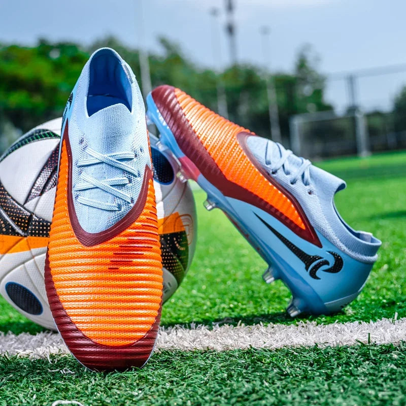 Nouveaux hommes bottes de Football adulte antidérapant Sport de plein air entraînement crampons chaussures de Football garçons longues pointes respirant Match confortable
