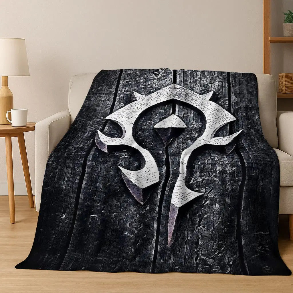 Coperta in flanella WOW World of Warcraft Arthas Demon Illidan Sylvanas, plaid morbido e confortevole per casa, camera da letto, letto, divano, copridivano, idea regalo