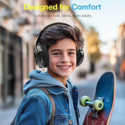 Gradient Kids Bluetooth Headphones Over Ear Girls Wireless Headphones With Mic Foldable Lightweight Headset For School Travel