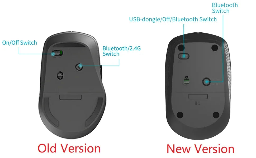 Rapoo M300G Silent Wireless Mouse 2400 DPI Multi-mode Bluetooth Mouse Portable Optical Mice Ergonomic Design Support 2 Devices