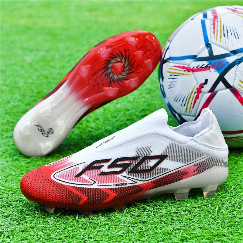 Nouvelles chaussures de football pour hommes, chaussures de sport respirantes, chaussures de futsal antidérapantes, chaussures de football ultralégères, haute tige, haute qualité, pour match en extérieur
