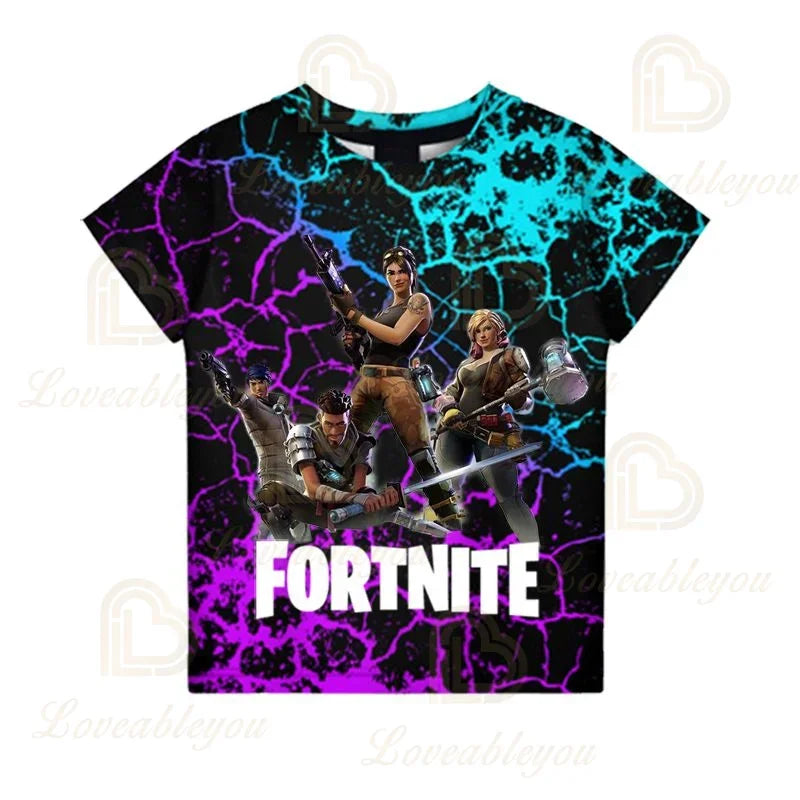 Fortnite Victory Royale Ninja Fashion 3D-T-Shirts, Sommer-Kurzarm, Kinderkleidung, Cartoon-Print, Babykleidung, Kinder-T-Shirt