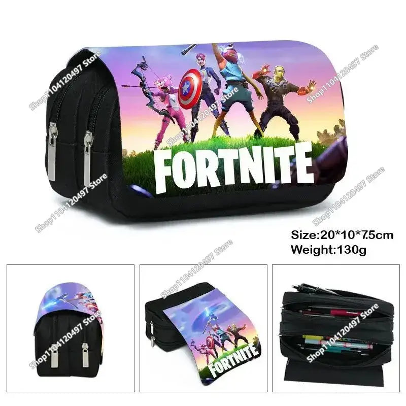 Fortnite Student Pencil Case Large Capacity Pencil Case Kids Toys Pen Bag School Supplies Stationery Pouch Boys Game Gifts