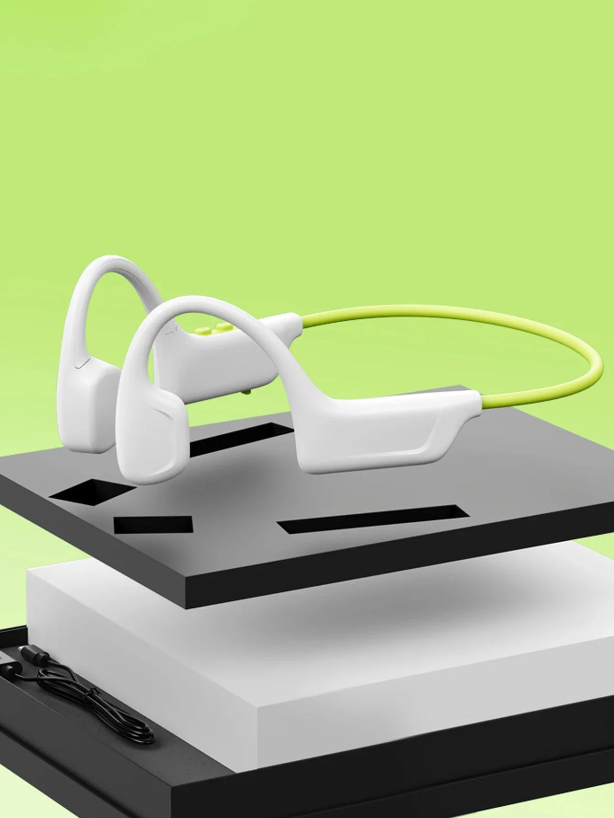 Choice Lenovo S102 Écouteurs sportifs sans fil à conduction osseuse, étanches IPX6, pour le cyclisme et le fitness, Bluetooth V6.0