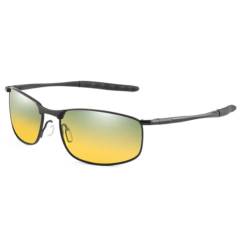 Photochromic Men Polarized Sunglasses Male Metal Square Glasses Driving Sun Glasses UV400 Outdoor Sports Cycling Goggles