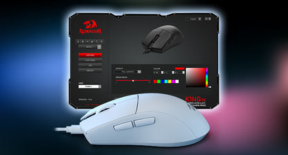 Mouse gaming cablato Redragon M724 42G ultraleggero, ottico, 12,400 DPI max, 5 pulsanti programmabili