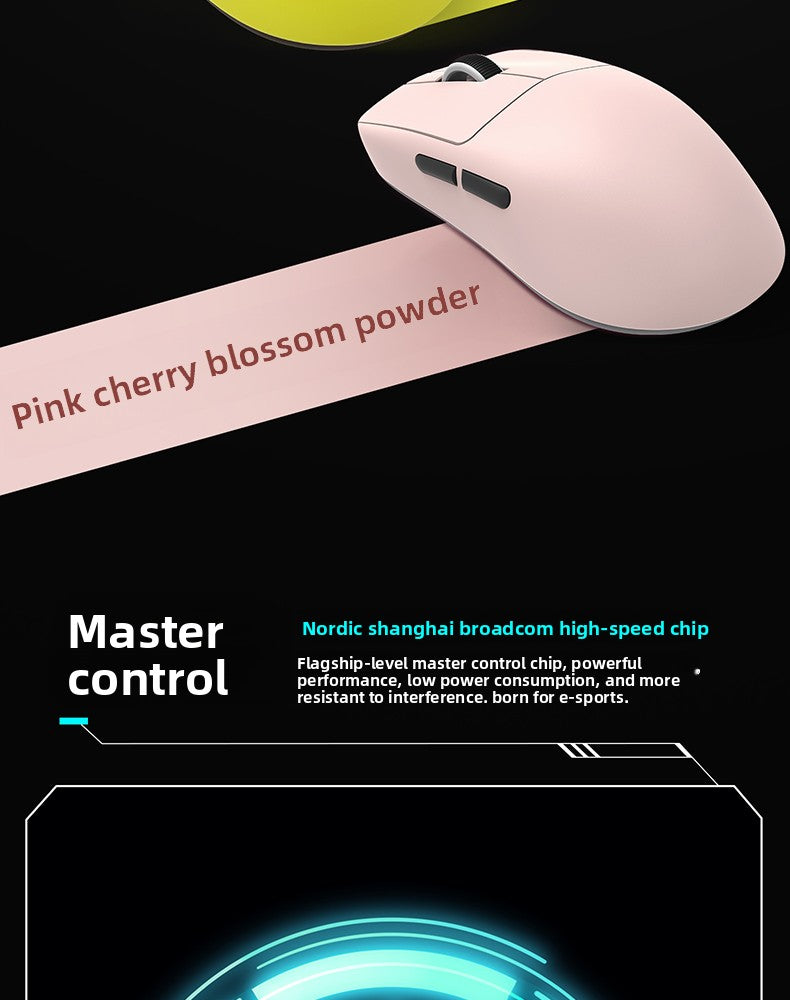Mouse wireless ergonomico leggero VXE Dragonfly R1 con sensore PAW3395, mouse da gaming tri-mode a bassa latenza per PC, giocatori, ufficio e regalo